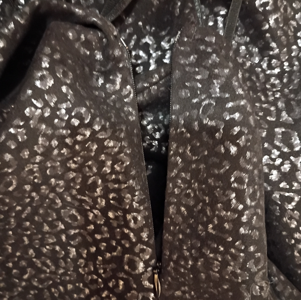 Urban Outfitters Black Leopard Print Dress Backless Size Medium - Picture 11 of 15